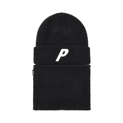 PALACE PALACE ZIP OFF FACEWARMER P BEANIE 'BLACK'