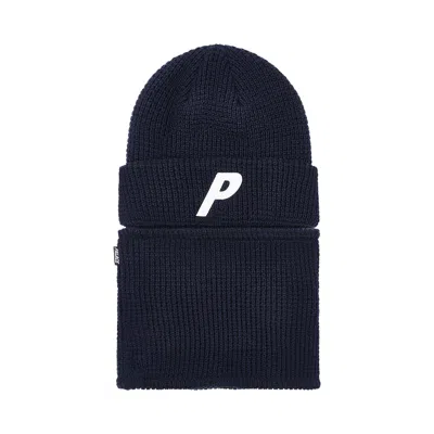 PALACE PALACE ZIP OFF FACEWARMER P BEANIE 'NAVY'