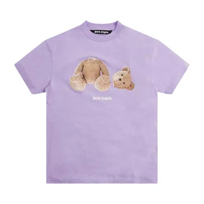 PALM ANGELS PALM ANGELS BEAR CLASSIC TEE 'LILAC/BROWN'