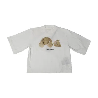 PALM ANGELS PALM ANGELS BEAR CROPPED T-SHIRT WHITE