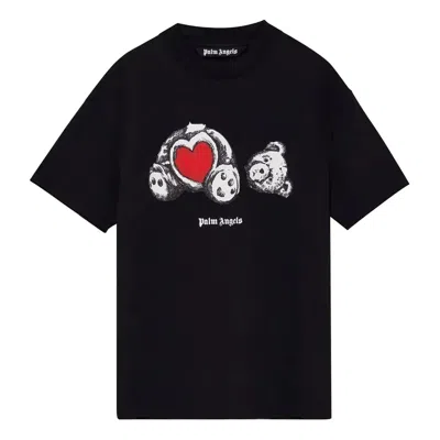 PALM ANGELS Palm Angels Bear In Love Classic Tee 'Black White'
