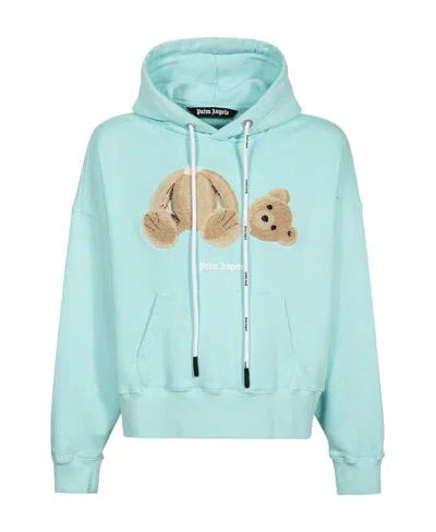 PALM ANGELS PALM ANGELS TEDDY BEAR DRAWSTRING HOODIE