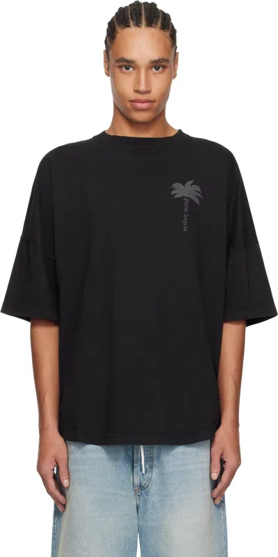 PALM ANGELS BLACK PALMS OVER T-SHIRT
