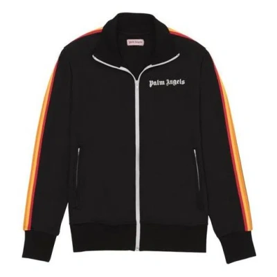 PALM ANGELS PALM ANGELS Black Rainbow Track Jacket Stripe