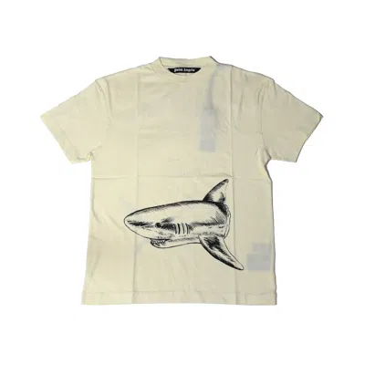 PALM ANGELS PALM ANGELS BROKEN SHARK CLASSIC T-SHIRTS CREAM