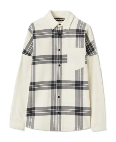 PALM ANGELS PALM ANGELS CHECKED LONG-SLEEVED FLANNEL OVERSHIRT