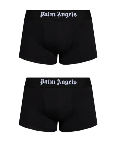 PALM ANGELS PALM ANGELS LOGO-WAIST PACK OF TWO BOXERS