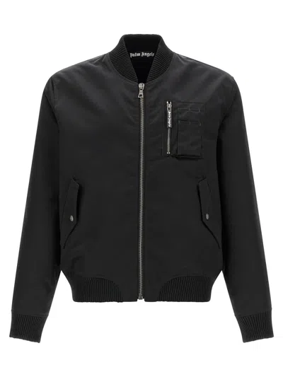 PALM ANGELS PALM ANGELS 'CURVED LOGO' BOMBER JACKET