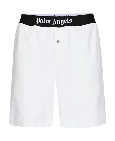 PALM ANGELS DEBOSSED-LOGO TRACK SHORTS