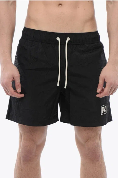 PALM ANGELS Drawstringed Swimshorts