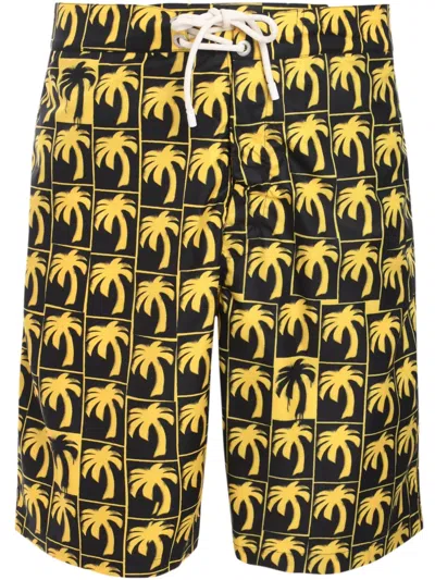PALM ANGELS DRIPPING PALMS SWIM SHORTS