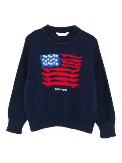 PALM ANGELS FLAG-MOTIF SWEATER