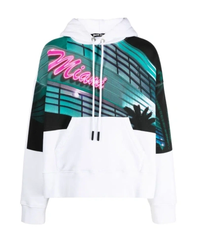 PALM ANGELS PALM ANGELS GRAPHIC PRINTED DRAWSTRING HOODIE