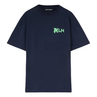 PALM ANGELS Palm Angels I Am Lost T-Shirt 'Navy Blue'