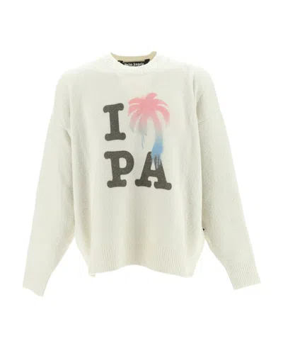 PALM ANGELS PALM ANGELS I LOVE PA CREWNECK KNIT JUMPER