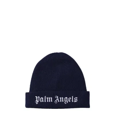 PALM ANGELS LOGO EMBROIDERED BEANIE