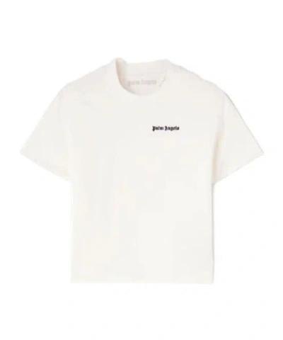 PALM ANGELS PALM ANGELS LOGO EMBROIDERED CREWNECK T-SHIRT