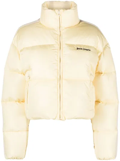 PALM ANGELS LOGO-EMBROIDERED PUFFER JACKET