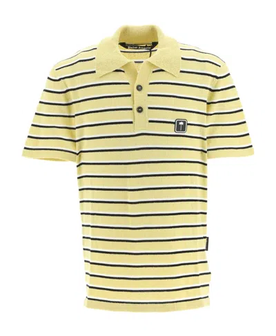 PALM ANGELS PALM ANGELS LOGO-PATCH SHORT SLEEVED POLO SHIRT