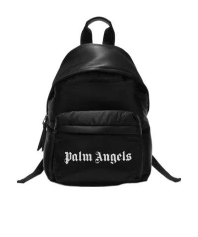 PALM ANGELS PALM ANGELS LOGO PRINTED ZIP-UP BACKPACK