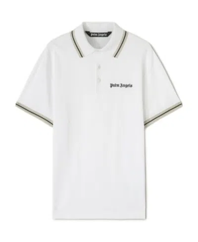 PALM ANGELS LOGO-PRINT COTTON POLO SHIRT