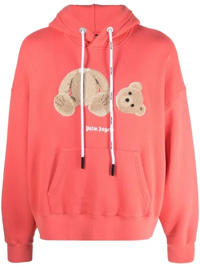 PALM ANGELS LOGO-PRINT DRAWSTRING HOODIE
