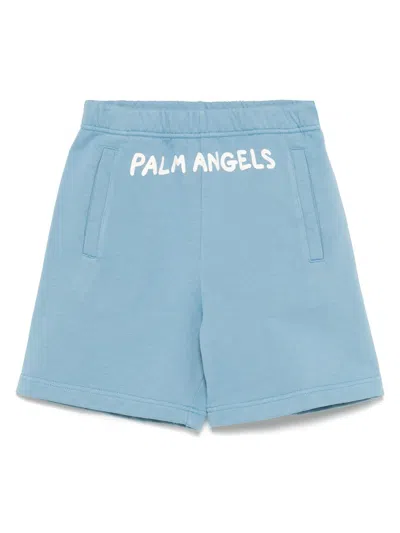 PALM ANGELS LOGO-PRINT SHORTS