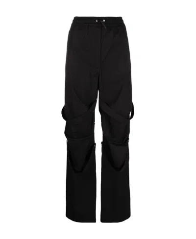 PALM ANGELS LOGO-PRINT STRAIGHT-LEG TROUSERS