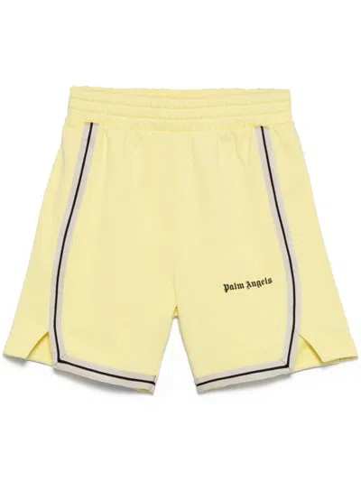PALM ANGELS LOGO-PRINT TRACK SHORTS