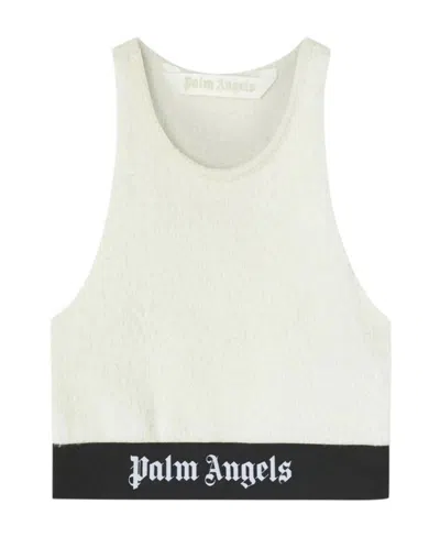 PALM ANGELS LOGO-UNDERBAND CROPPED TOP