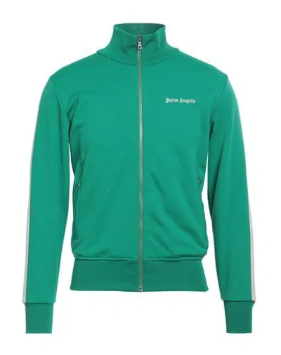 PALM ANGELS PALM ANGELS MAN SWEATSHIRT GREEN SIZE M POLYESTER