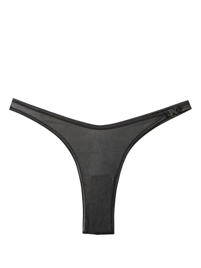 PALM ANGELS MONOGRAM-PLAQUE BIKINI BOTTOMS