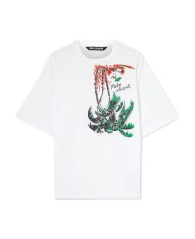 PALM ANGELS UPSIDE DOWN PALM-PRINT T-SHIRT