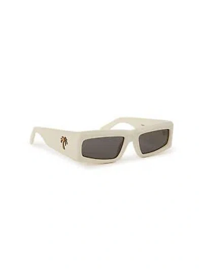 PALM ANGELS PALM ANGELS PERI055S24PLA0010107 YREKA WHITE DARK GREY SUNGLASSES