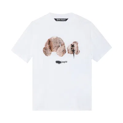 PALM ANGELS PALM ANGELS SPRAY BEAR CLASSIC TEE 'WHITE'