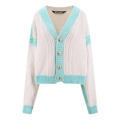 PALM ANGELS Palm Angels Sprayed Palm Cardigan 'Off White'