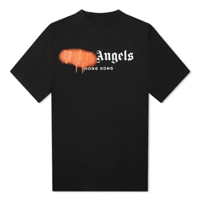 PALM ANGELS Palm Angels SS21 Hong Kong Sprayed Logo T-shirt 'Black'