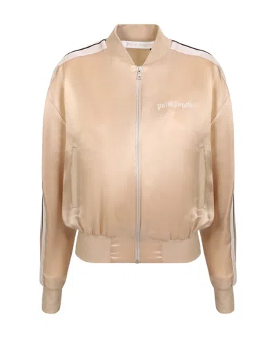 PALM ANGELS PALM ANGELS STRIPED ZIPPED BOMBER JACKET