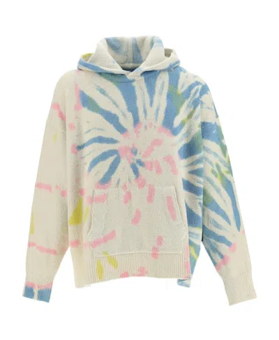 PALM ANGELS PALM ANGELS TIE-DYE-PRINTED LONG-SLEEVED HOODIE