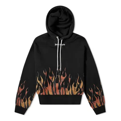PALM ANGELS Palm Angels Tiger Flames Popover Hoodie 'Black Orange'