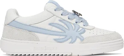 PALM ANGELS WHITE & BLUE PALM BEACH UNIVERSITY SNEAKERS