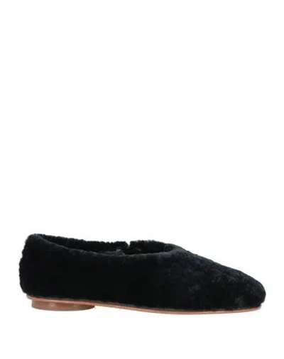 PALOMA BARCELÓ PALOMA BARCELÓ WOMAN LOAFERS BLACK SIZE 8 SHEARLING
