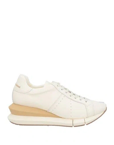 PALOMA BARCELÓ PALOMA BARCELÓ WOMAN SNEAKERS BEIGE SIZE 10 LEATHER