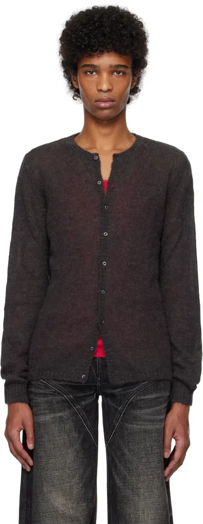 PALOMA WOOL GRAY BUTTON FINE CHAMPIONS CARDIGAN