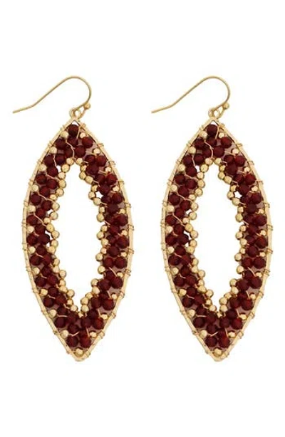 PANACEA PANACEA CRYSTAL MARQUIS EARRINGS