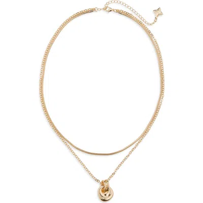 PANACEA PANACEA LAYERED DOORKNOCKER PENDANT NECKLACE