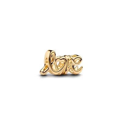 PANDORA 14K GOLD PLATED HANDWRITTEN LOVE CHARMS