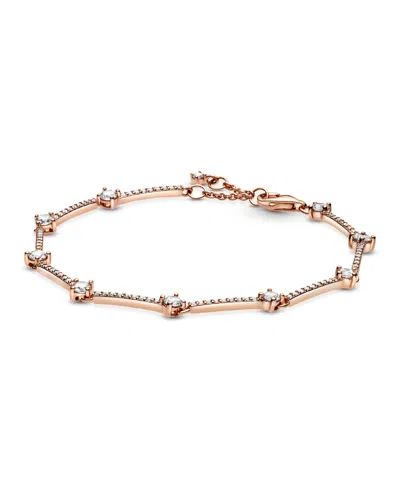 PANDORA CUBIC ZIRCONIA SPARKLING PAVE BARS BRACELET