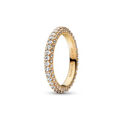 PANDORA CUBIC ZIRCONIA TIMELESS PAVE SINGLE-ROW RING