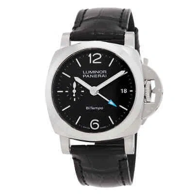 PANERAI PANERAI LUMINOR QUARANTA BITEMPO AUTOMATIC BLACK DIAL MEN'S WATCH PAM01365